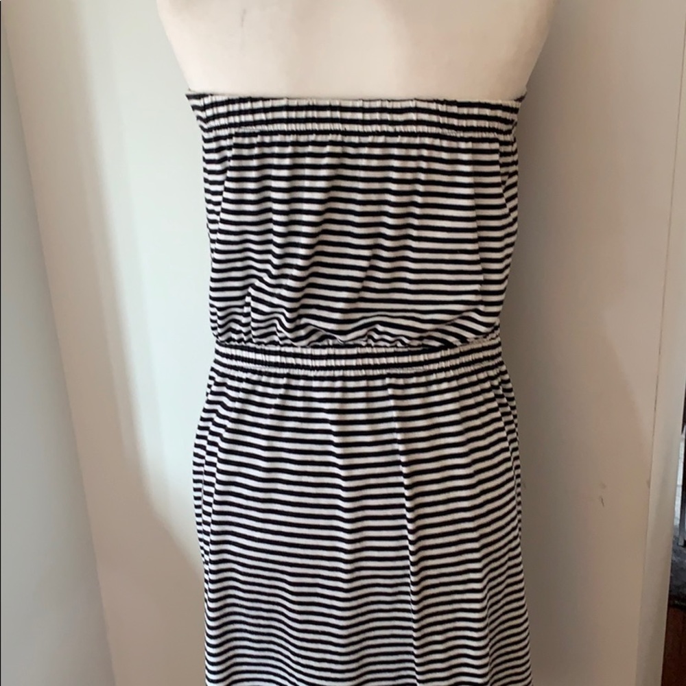 Gap Strapless, Striped Drawstring Waist Dress! - image 6